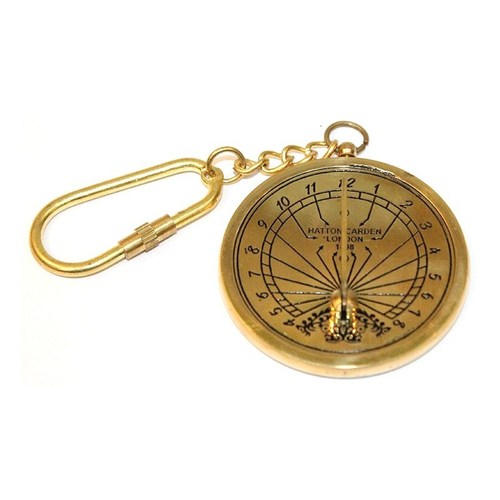 Nautical Brass Key Chain Sundial