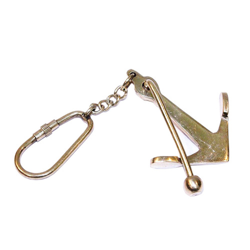Nautical Brass Key Chain Folding Anchor