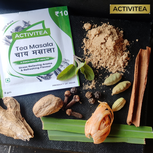 Activitea Tea Masala - Premium Quality Instant Tea Powder 100% Pure & Natural Ingredients - Health Benefits Stress Relieving Aroma Customizable Strength