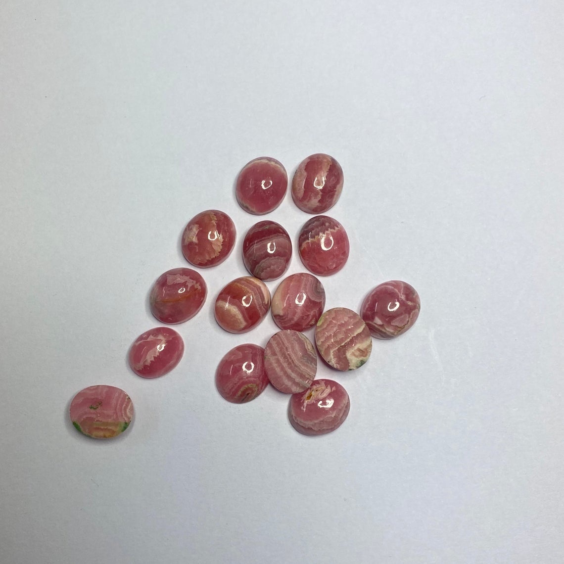 5x7mm Rhodochrosite Oval Cabochon Loose Gemstones