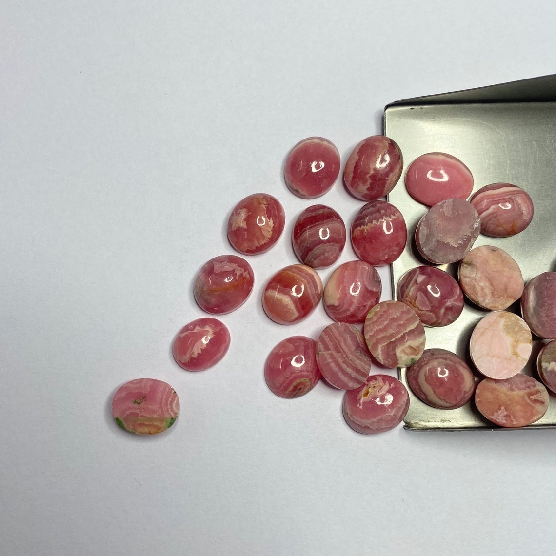 5x7mm Rhodochrosite Oval Cabochon Loose Gemstones