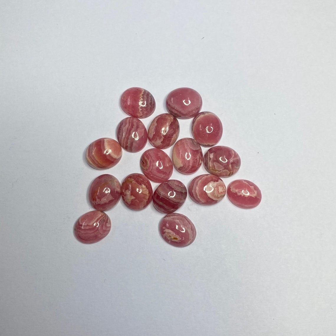 6x8mm Rhodochrosite Oval Cabochon Loose Gemstones
