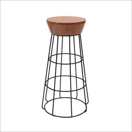 Wooden And Iron Logix Stool