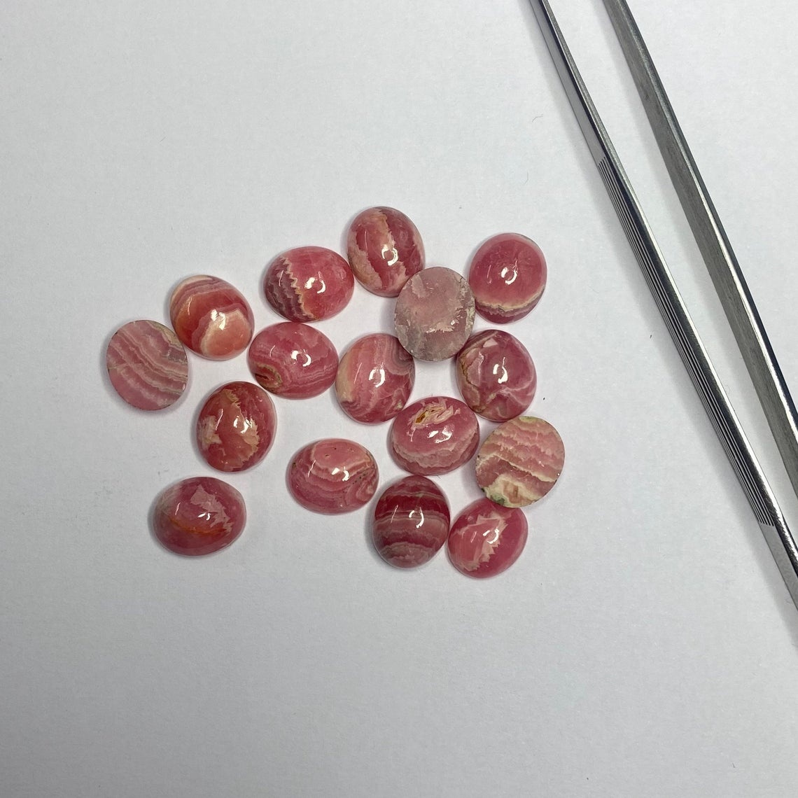 8x10mm Rhodochrosite Oval Cabochon Loose Gemstones
