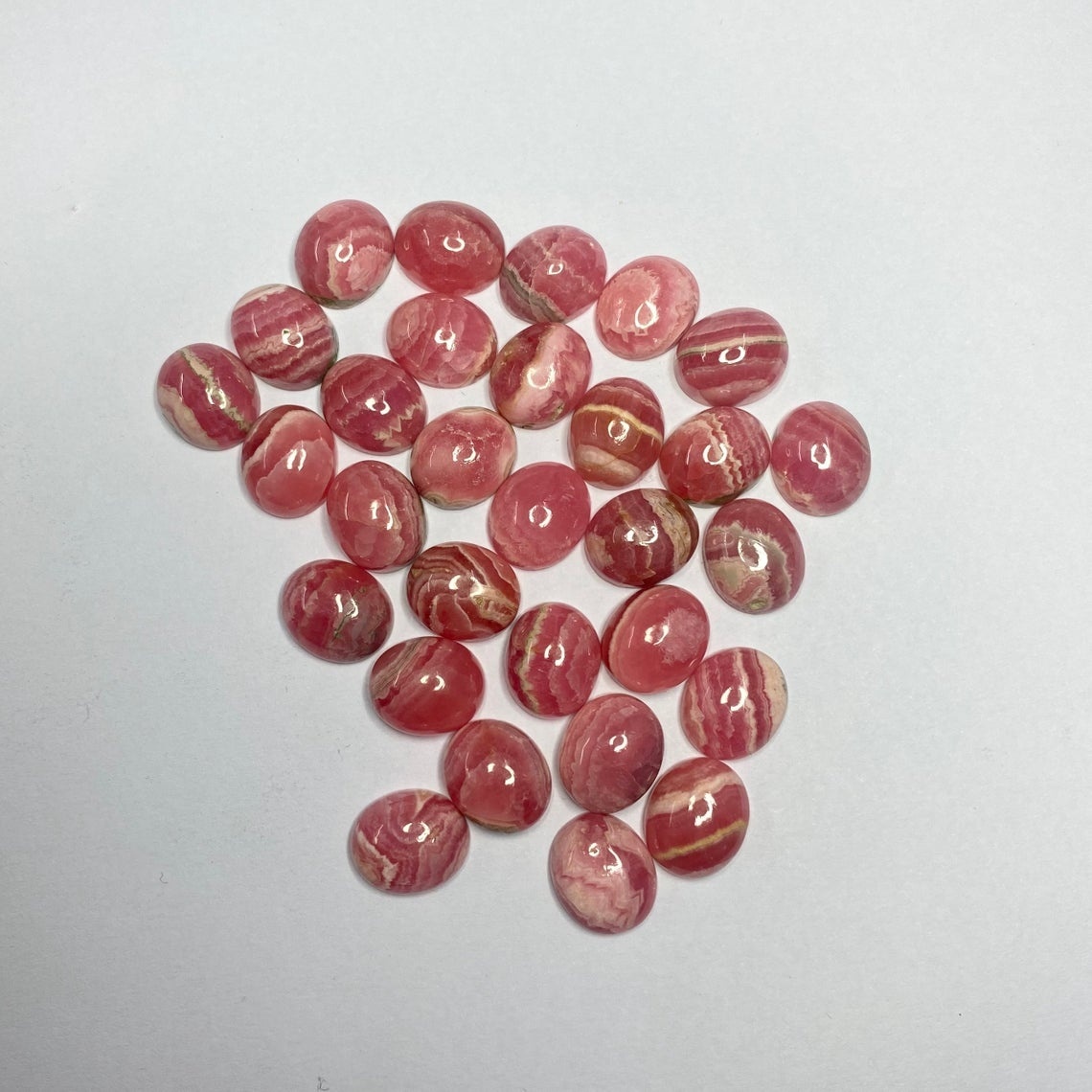 8x10mm Rhodochrosite Oval Cabochon Loose Gemstones