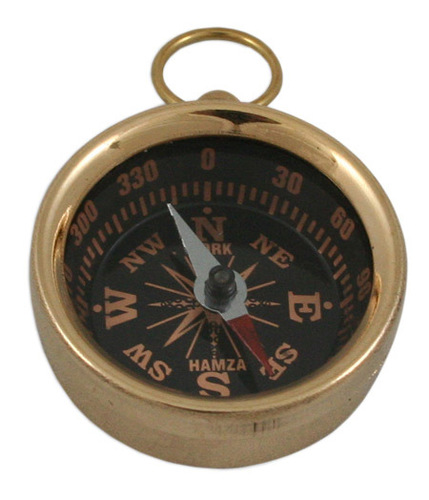 As Shown In Picture Brass Compass For Key Ring