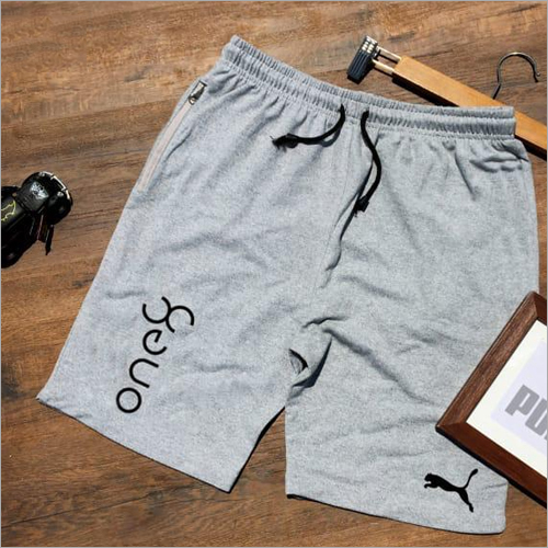 Men Cotton Grey Shorts