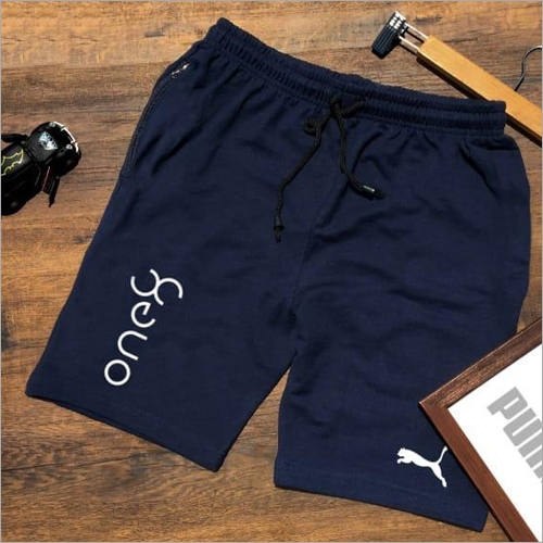 Men Cotton Blue Shorts