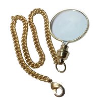 Brass Key Chain Nautical Magnifier with Chain