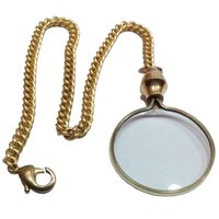 Brass Key Chain Nautical Magnifier with Chain