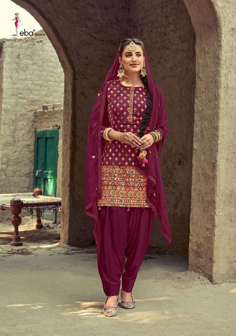 Eba Lifestyle Ruby Fancy With Embroidery Work Designer Suit Catalog