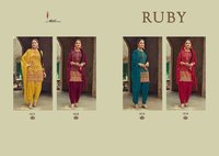 Eba Lifestyle Ruby Fancy With Embroidery Work Designer Suit Catalog