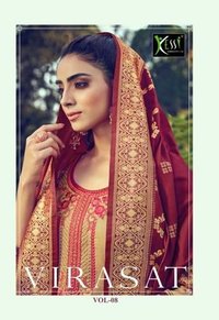 Kessi Virasat Vol 8 Jam Silk With Khatli Work Dress Material Catalog