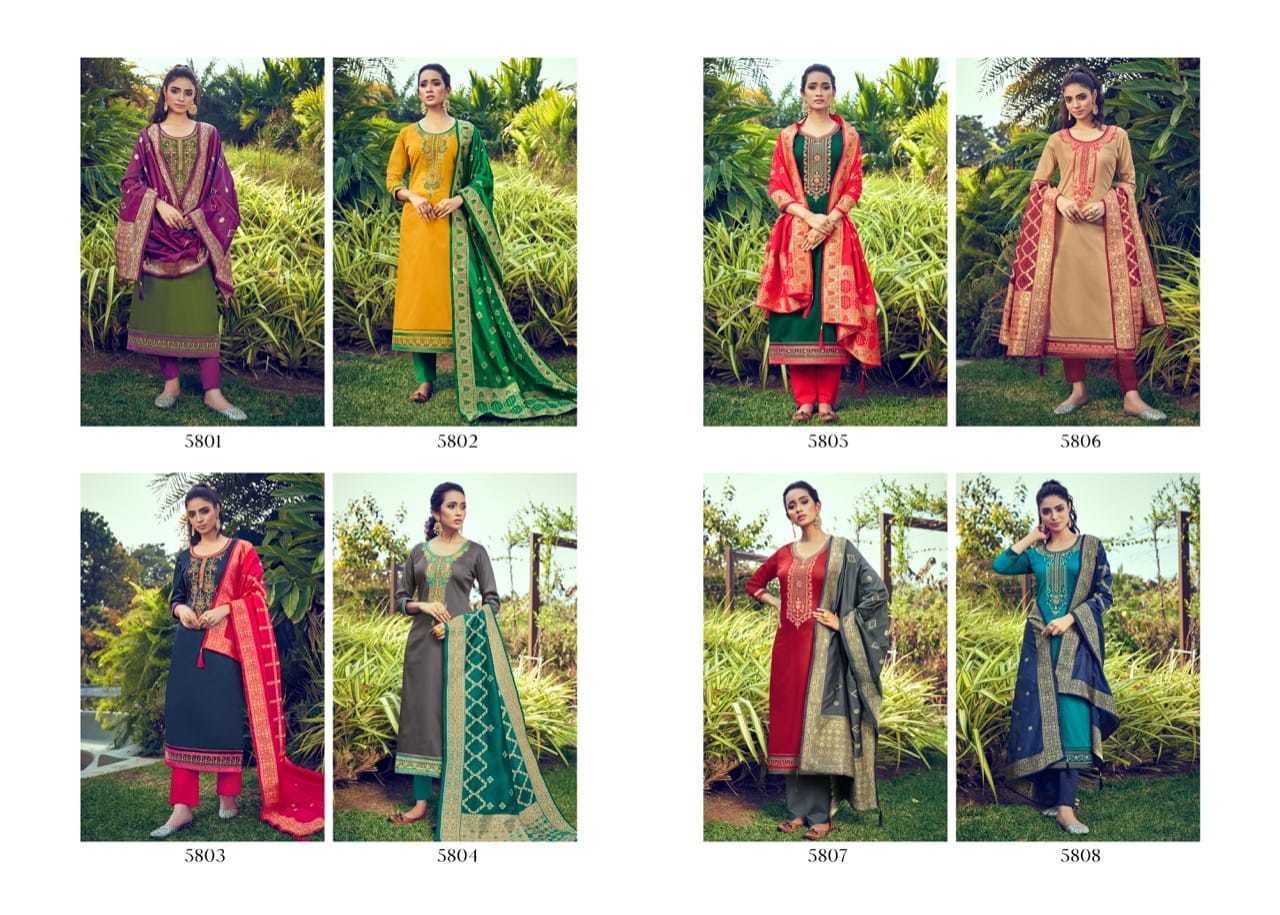Kessi Virasat Vol 8 Jam Silk With Khatli Work Dress Material Catalog