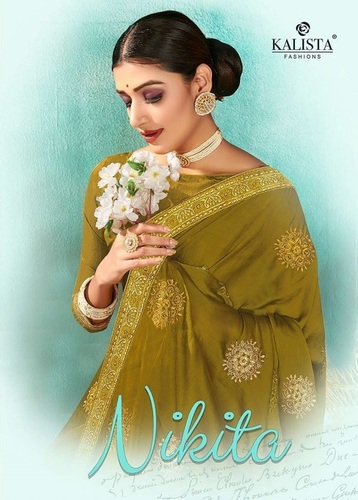 Kalista Fashions Nikita Chiffon Party Wear Saree Catalog