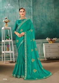 Kalista Fashions Nikita Chiffon Party Wear Saree Catalog