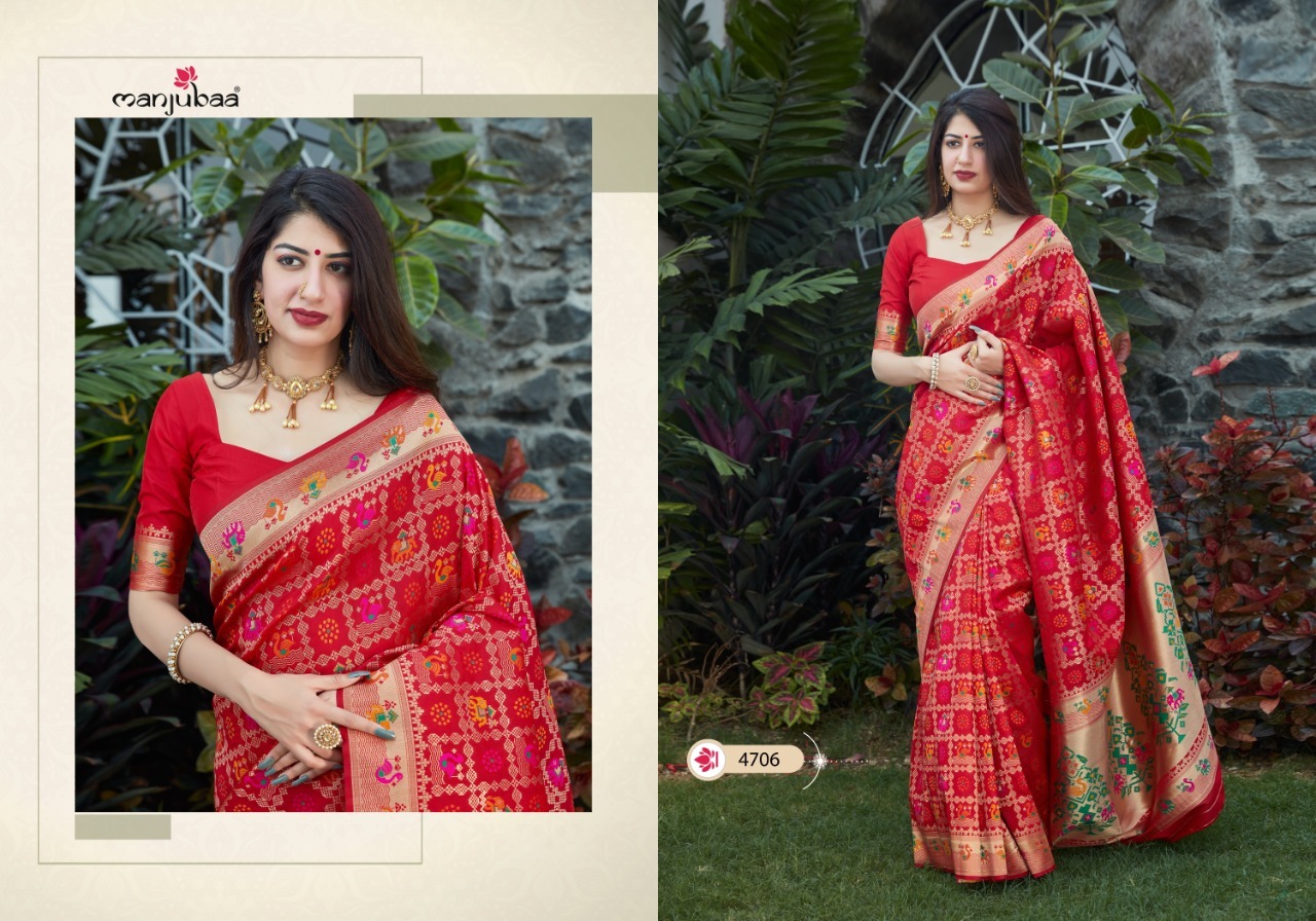 Manjubaa Mohini Soft Silk Designer Party Wear Saree Catalog