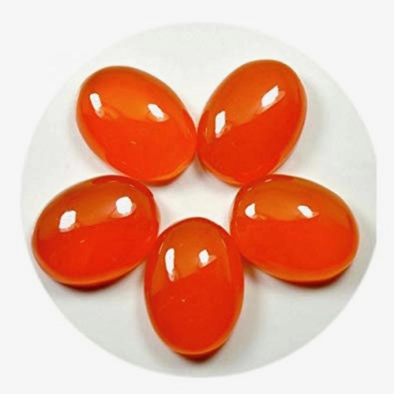 9x11mm Carnelian Oval Cabochon Loose Gemstones