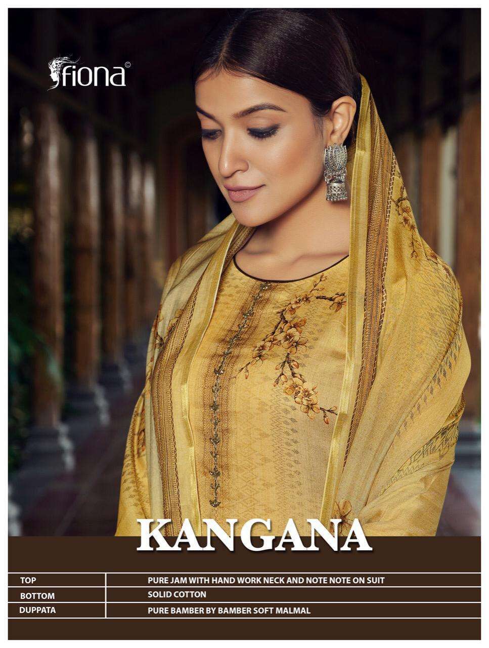 Fiona Kangana Pure Jam With Work Designer Salwar Suit Catalog