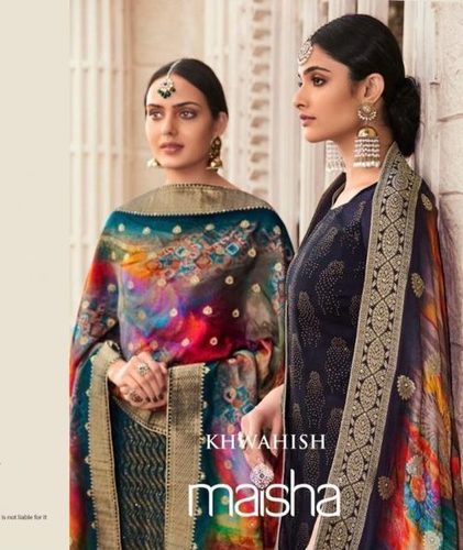 Maisha Khwahish Pure Silk With Sarvoski Work Designer Salwar Suit Catalog