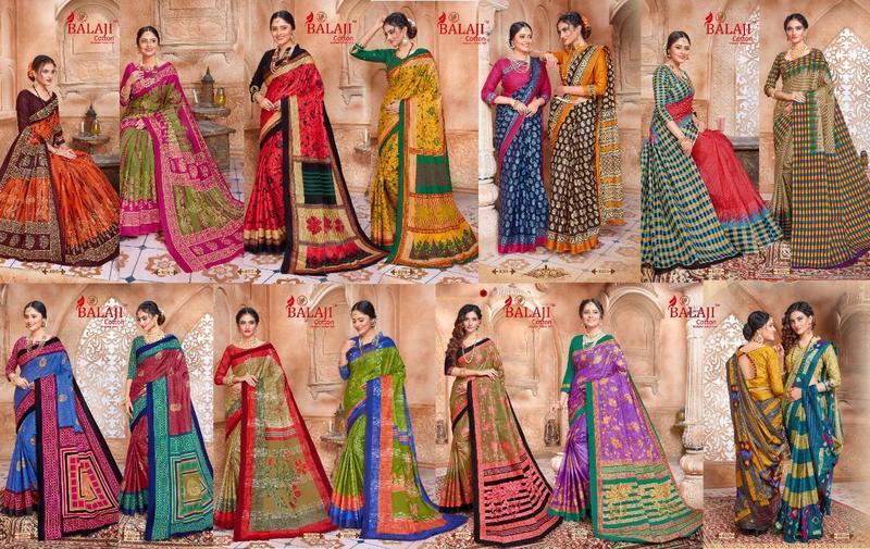 Balaji Cotton Leelavathi Vol 8 Cotton Printed Fancy Saree Catalog