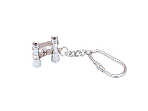 Chrome Brass Key Chain Binocular
