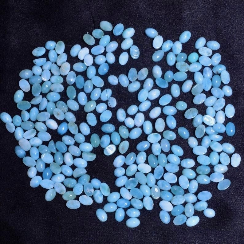 8x10mm Larimar Oval Cabochon Loose Gemstones