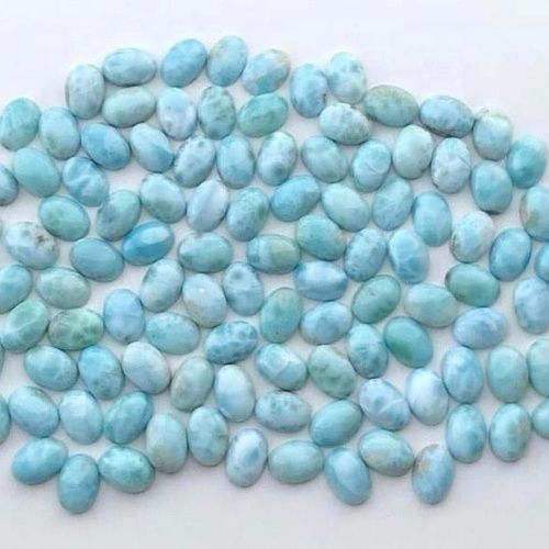 9x11mm Larimar Oval Cabochon Loose Gemstones