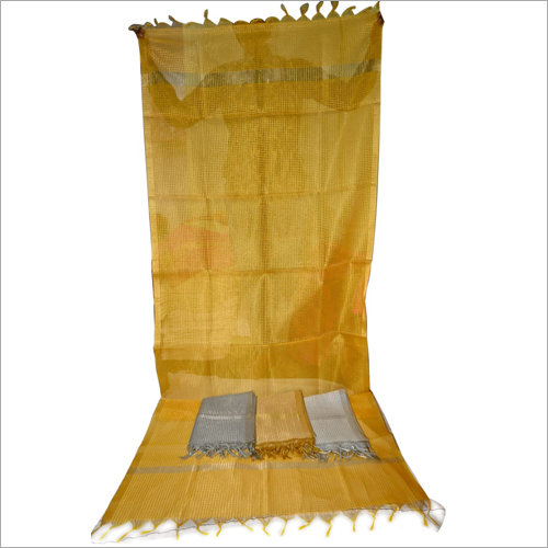 Ladies Tissue Zari Checks Dupatta
