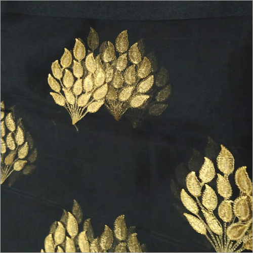 Ladies Kichha Patti Black Dupatta