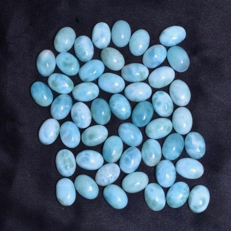 10x12mm Larimar Oval Cabochon Loose Gemstones