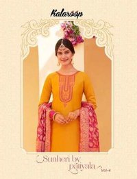 Kalaroop Sunheri By Patiyala Vol 4 Jam Silk With Work Readymade Suit Catalog