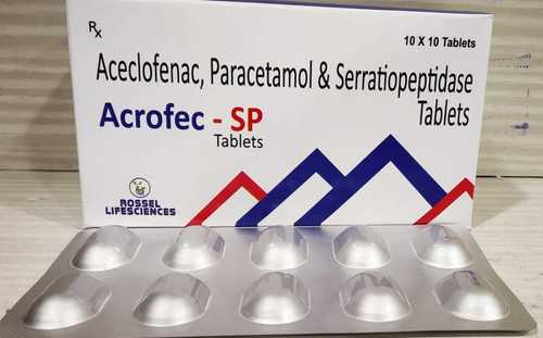 Aceclofenac 100  Paracetamol 325  Serratiopeptidase 15Mg General Medicines