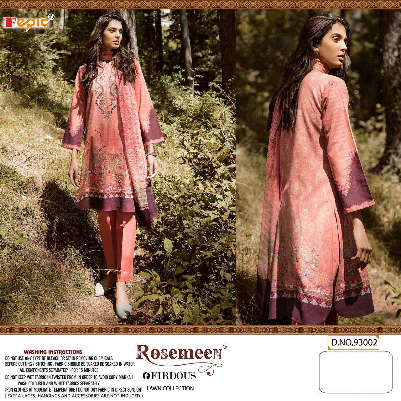 Fepic Firdous Lawn Collection Cambric Cotton Pakitani Dress Material Catalog