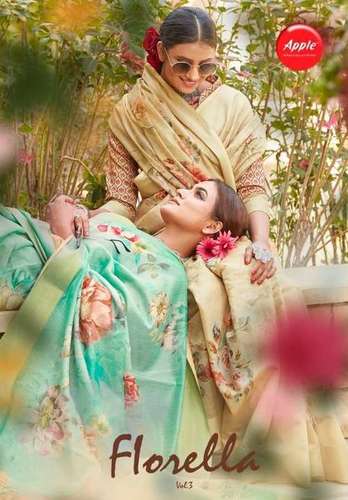 Apple Saree Florella Vol 3 Cotton Silk Fancy Party Wear Saree Catalog
