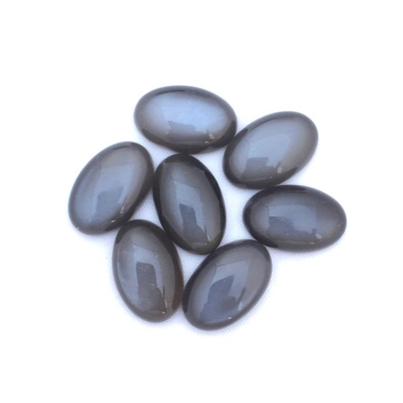3x5mm Gray Moonstone Oval Cabochon Loose Gemstones