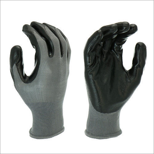 White And Grey Nitrile Coated Hand Gloves, Size: 6 Inches at Rs 12/pair in  Ghaziabad