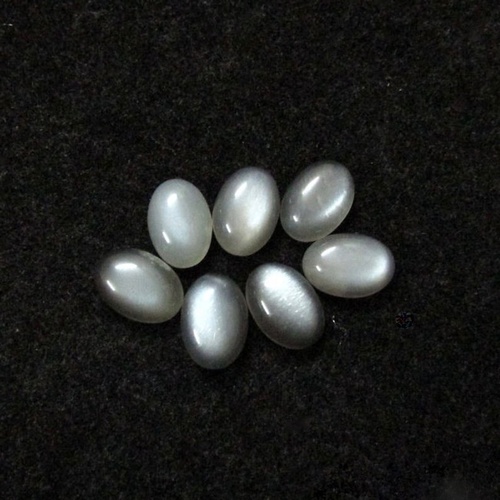 4x6mm Gray Moonstone Oval Cabochon Loose Gemstones