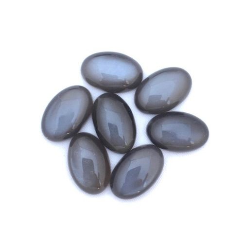 6x8mm Gray Moonstone Oval Cabochon Loose Gemstones