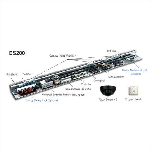 Silver Dorma Es 200 Automatic Siding Door