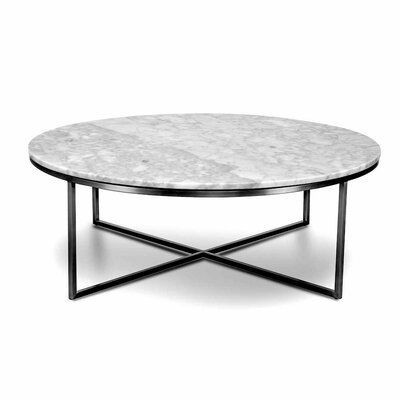 Round Marble Coffee Table No Assembly Required