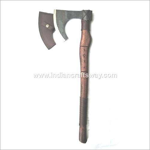 Hand Forged High Carbon Viking Axe With Leather Sheath