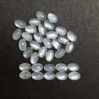 4x6mm White Moonstone Oval Cabochon Loose Gemstones