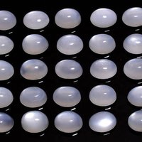 10x12mm White Moonstone Oval Cabochon Loose Gemstones