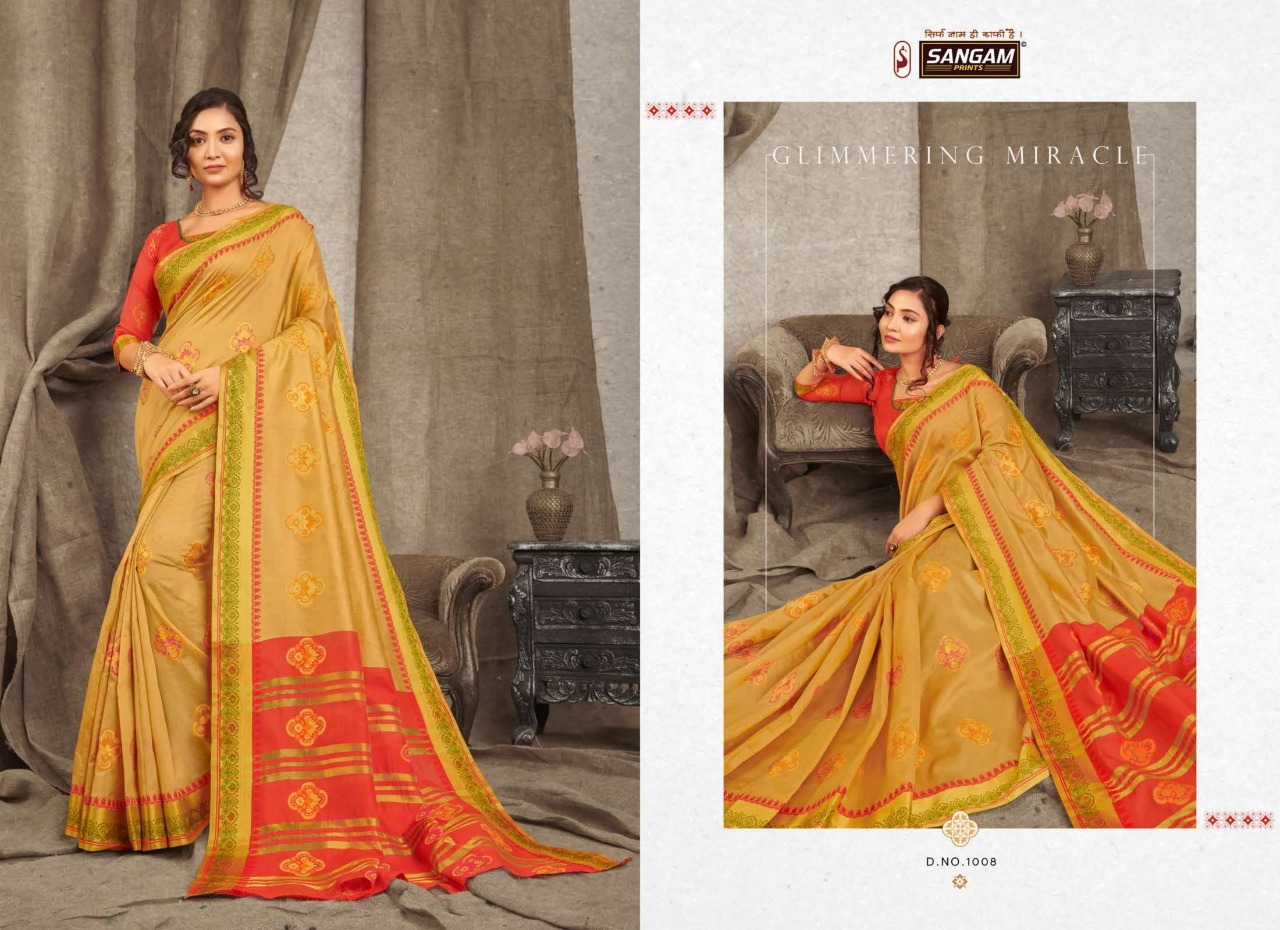 Sangam Prints Vatshalya Cotton Party Wear Printed Saree Catalog