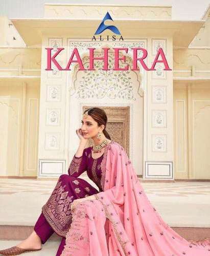 Alisa Fashion Kahera Jacquard Silk With Work Designer Salwar Suit Catalog