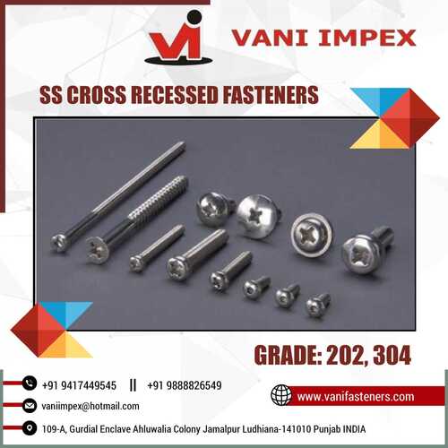 Stainless Steel Cross Recessed Fasteners