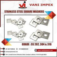 Stainless Steel Square Washers - Size M5 To M24, A2-70 & A4-70 Grade | Custom Hole Size, Silver Color, Box/bags Packaging