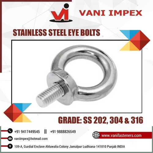 Full Thread Stainless Steel Eye Bolts