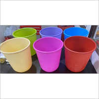 Plastic Trash Bin - Color: Blue